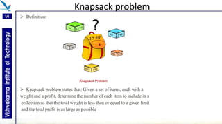 Knapsack problem using greedy approach | PPT