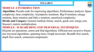 Comprehensive Design and Analysis of Algorithms for Efficient Problem ...