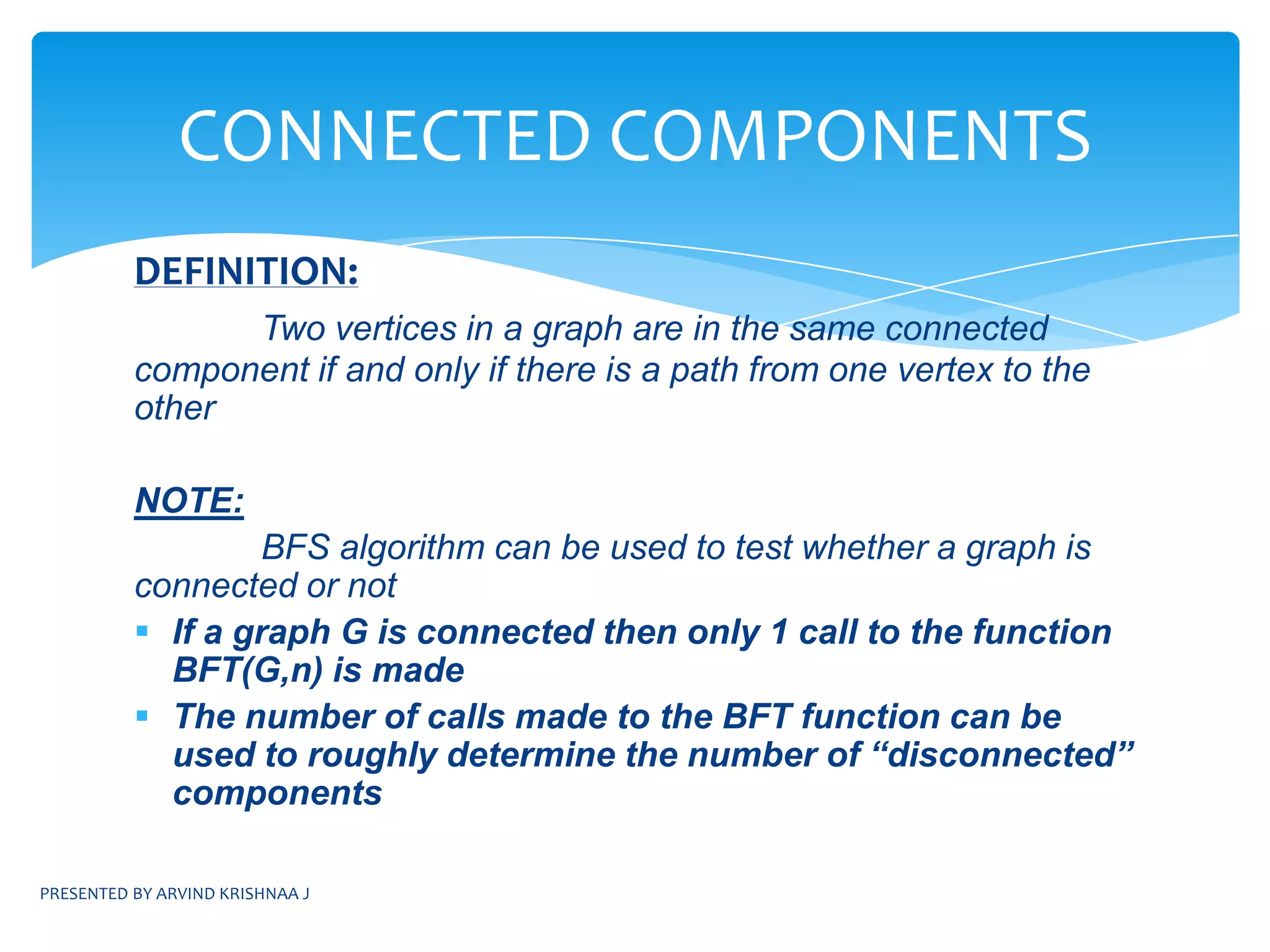 PRESENTED BY ARVIND KRISHNAA JAN EXAMPLE GRAPH12364578