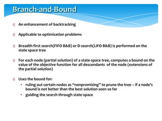 SIMPLE ALGORITHM:Construct a DFS spanning tree for the given graphHave parameters dfn[u],L[u]Do a preorder traversal of the spanning tree and compute dfn[u] for each node as the ith node that is visitedCompute the value of L[u] asPRESENTED BY ARVIND KRISHNAA JIDENTIFYING ARTICULATION POINTSL[u]=min{ dfn[u],min{L[w]|w is a child of u}, min{ dfn[w]  | (u,w) is a back edge}