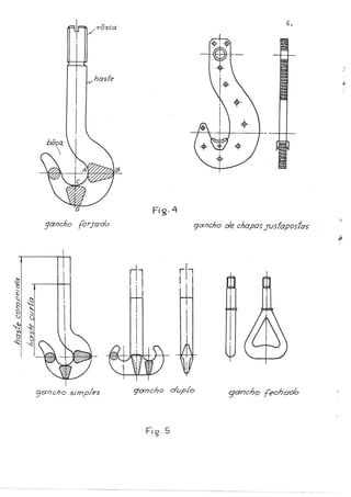rósea
6.
haste
13
D Fig. 4
gancho de chapasJuslaposfas
I. I rtl !l!
~ I ! .i I . !
~ I I I
't
~
~
"'
)
~
(j
~
'ti
~
90//cho simples qancho duplo gancho rechodo
ti~. 5
 
