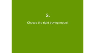 3.
Choose the right buying model.
 