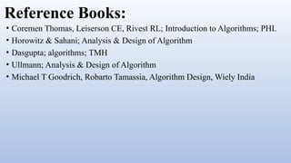 Design and analysis of algorithm unit-1 ppt | PPTX