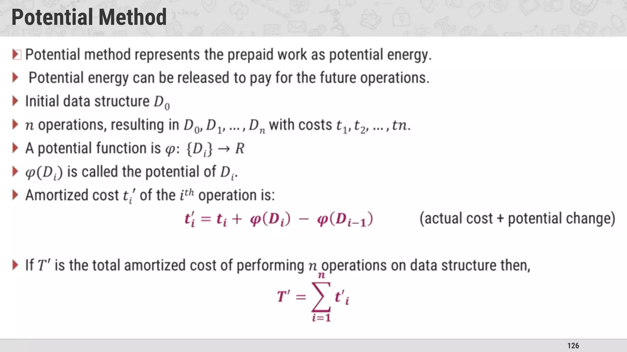 126
Potential Method
�
 