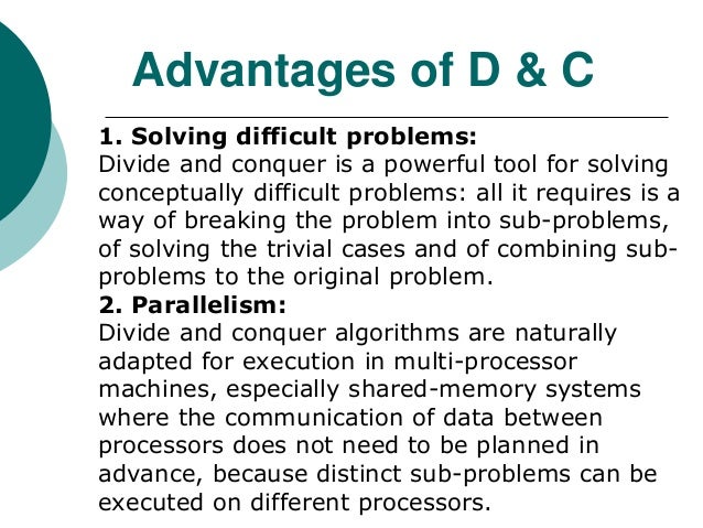 algorithm divide and conquer algorithm