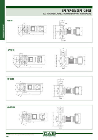CIRCOLATORIEPOMPEIN-LINE
DAB PUMPS si riserva il diritto di apportare modifiche senza obbligo di preavviso
140
CPE/CP-GE/DCPE-2POLI
ELETTROPOMPE IN LINEA ELETTRONICHE PER IMPIANTI DI CIRCOLAZIONE
DNA
DNM
D1
D3
M
L2L1
L
A
D4
H1
H
B2B1
C
D2
B
DNA
DNM
D1
D3
M
L2L1
L
A
D4
H1
H
B2B1
C
D2
B
DNA
DNM
D1
D3
M
L2L1
L
A
D4
H1
H
B1
C
D2
B
B2
DNA
DNM
D1
D3
L2L1
M
L
A
D4
H1
H
B2B1
B
D2
C
DNA
DNM
D1
D3
L2L1
M
L
A
D4
H1
H
B2B1
B
D2
C
DNA
DNM
D1
D3
M
L2L1
L
A
D4
H1
H
D2
B1B2
B
C
DNA
DNM
D1
D3
M
L2L1
L
A
D4
H1
H
D2
B1B2
B
C
CPE 50
CP-GE 65
CP-GE 80
DNA
DNM
D1
D3
M
L2L1
L
A
D4
H1
H
B1
C
D2
B
B2
CP-GE 100
 