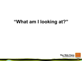 “What am I looking at?”
 