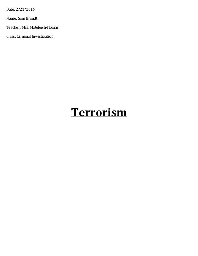 research paper topics on domestic terrorism