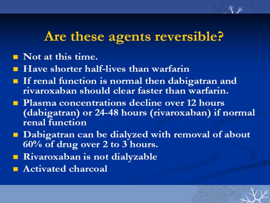 Dabigatran guidelines and reversal PPT