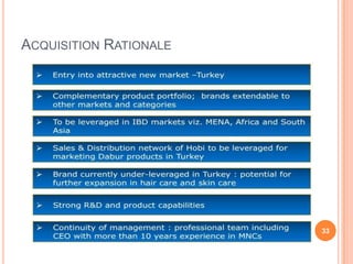 ACQUISITION RATIONALE




                        33
 