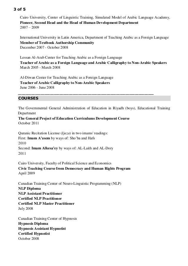 Cv English