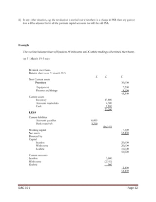 Partnership Accounting notes (Dac 301)