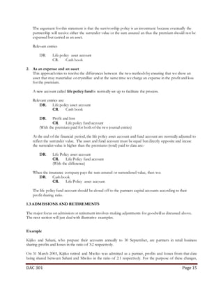Partnership Accounting notes (Dac 301)