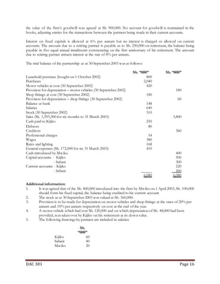 Partnership Accounting notes (Dac 301)