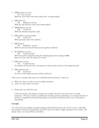Partnership Accounting notes (Dac 301)