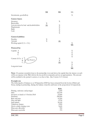 Partnership Accounting notes (Dac 301)
