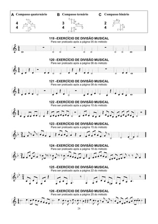 28
A Compasso quaternário B Compasso ternário C Compasso binário
4
4
3
4
2
4
119 -EXERCÍCIO DE DIVISÃO MUSICAL
Para ser praticado após a página 05 do método
120 -EXERCÍCIO DE DIVISÃO MUSICAL
Para ser praticado após a página 06 do método
121 -EXERCÍCIO DE DIVISÃO MUSICAL
Para ser praticado após a página 08 do método
122 -EXERCÍCIO DE DIVISÃO MUSICAL
Para ser praticado após a página 10 do método
123 -EXERCÍCIO DE DIVISÃO MUSICAL
Para ser praticado após a página 15 do método
124 -EXERCÍCIO DE DIVISÃO MUSICAL
Para ser praticado após a página 18 do método
125 -EXERCÍCIO DE DIVISÃO MUSICAL
Para ser praticado após a página 22 do método
126 -EXERCÍCIO DE DIVISÃO MUSICAL
Para ser praticado após a página 25 do método
 