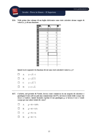 Invalsi – Prove in Itinere – II Superiore
www.guidastudenti.it
15
 