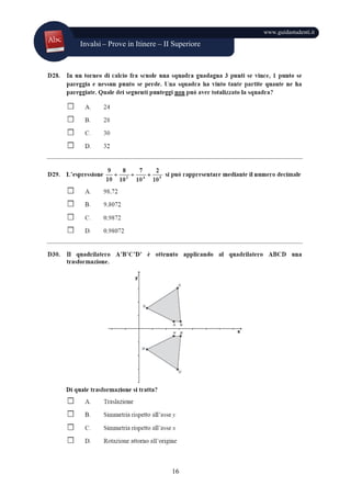 Invalsi – Prove in Itinere – II Superiore
www.guidastudenti.it
16
 