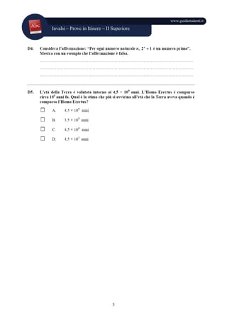 Invalsi – Prove in Itinere – II Superiore
www.guidastudenti.it
3
 