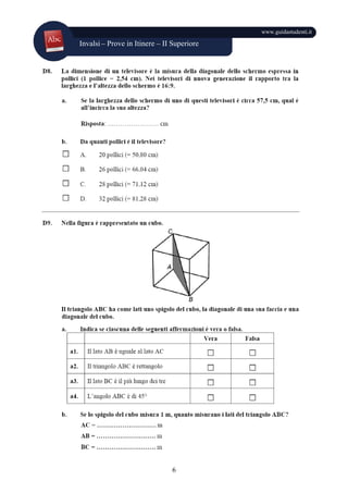 Invalsi – Prove in Itinere – II Superiore
www.guidastudenti.it
6
 