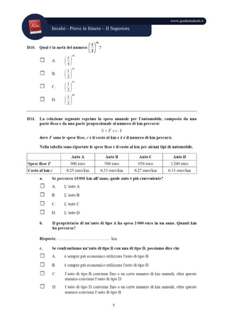 Invalsi – Prove in Itinere – II Superiore
www.guidastudenti.it
7
 