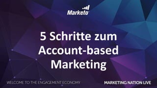 5 Schritte zum
Account-based
Marketing
 