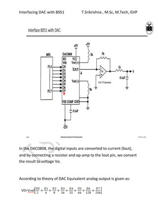 Draw A Labelled Interfacing Diagram Of DAC 0808 With 8951