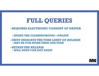 FMCSA Drug & Alcohol Clearinghouse | PDF