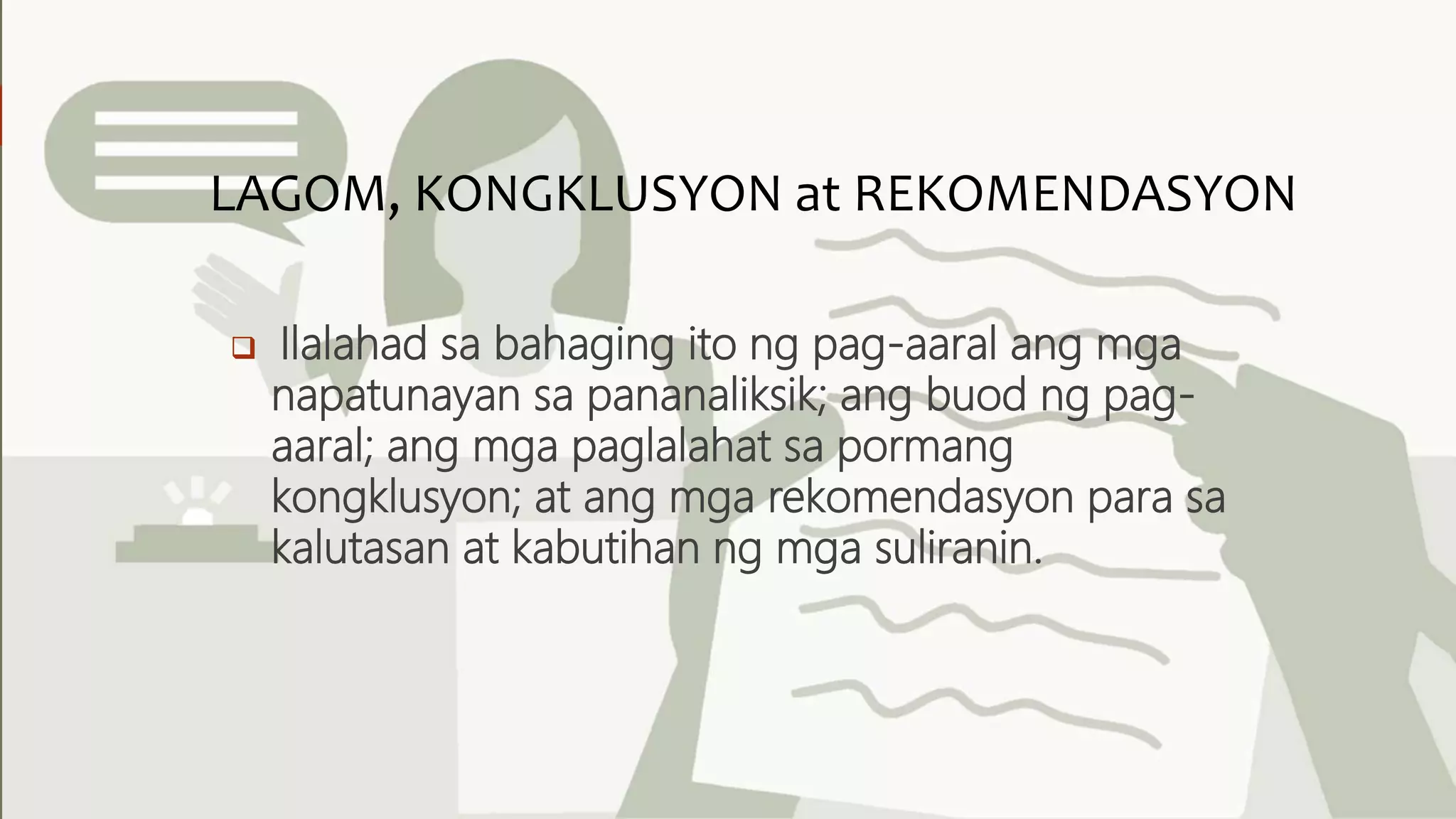 Paglalahad ng Resulta ng Pananaliksik | PPTX