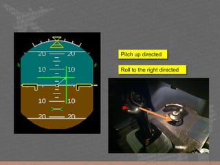 Roll to the right directed
Pitch up directed
 