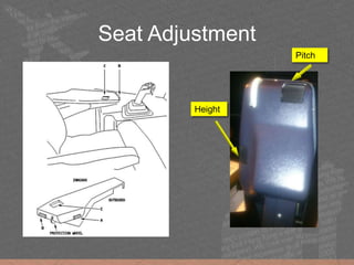 Seat Adjustment
Height
Pitch
 