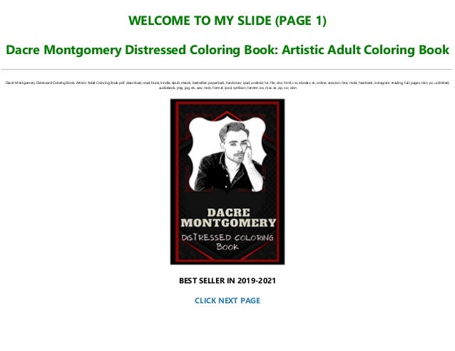 Download Pdf Dacre Montgomery Distressed Coloring Book Artistic Adult Color