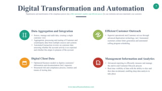 www.dacsoftwaresolutions.com
7
Digital Transformation and Automation
Digitalization and transformation of the compliance p...