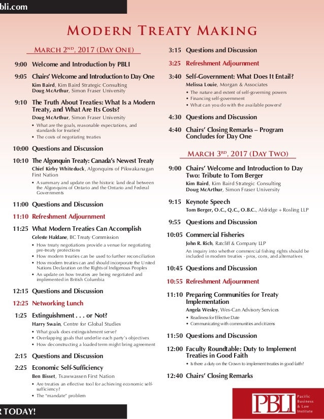 Modern Treaty Making