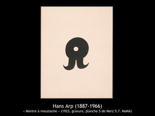 Hans Arp (1887-1966)
« Montre à moustache » (1923, gravure, planche 5 de Merz 5.7. MoMA)
 