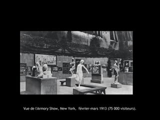Vue de l'Armory Show, New York, février-mars 1913 (75 000 visiteurs).
 