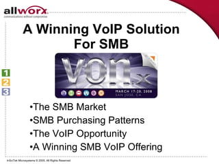 A Winning VoIP Solution For SMB ,[object Object],[object Object],[object Object],[object Object]