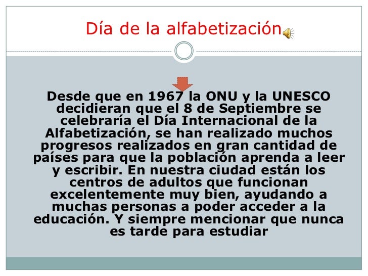 Día de la alfabetización