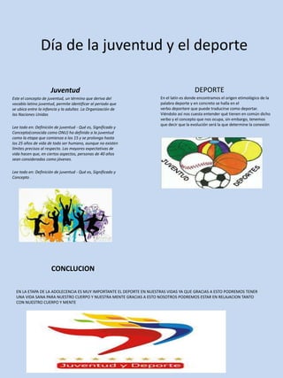 Día de la juventud y el deporte | PPTX