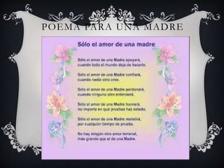 POEMA PARA UNA MADRE
 