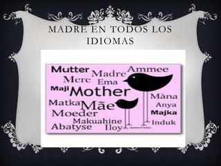 MADRE EN TODOS LOS
IDIOMAS
 