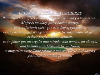 ACTIVIDAD DÍA DE LA MUJER - MARZO 15