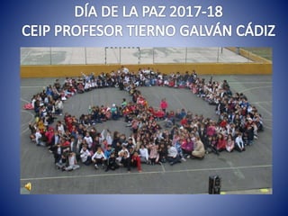 Día de la Paz 2017 18 Profesor Tierno Galván. Cádiz