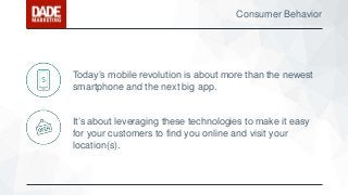 Today’s mobile revolution is about more than the newest
smartphone and the next big app.
Consumer Behavior
It’s about leve...