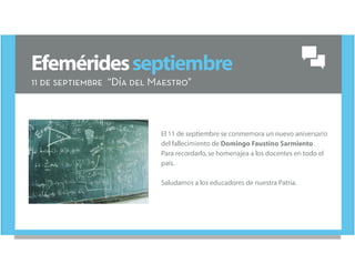 11 de septiembre "Día del maestro"