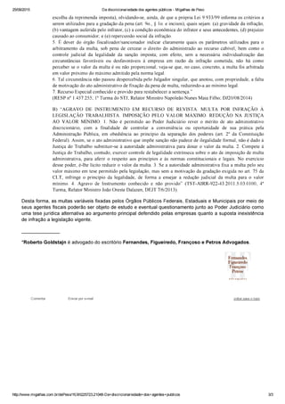 Da discricionariedade dos agentes públicos