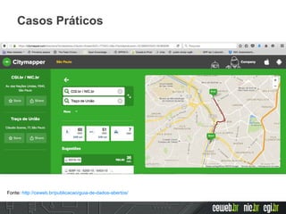 Casos Práticos
Fonte: http://ceweb.br/publicacao/guia-de-dados-abertos/
 