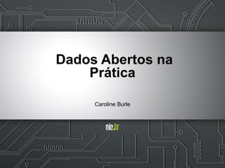 Dados Abertos na
Prática
Caroline Burle
 
