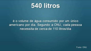 Dados atuais sobre a água